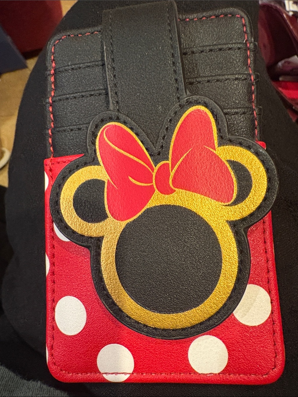 Disney Red Polka Dot Minnie Mouse Card Holder with Bow